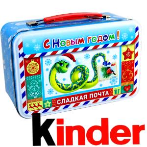 Сладкий подарок на Новый Год в картонной упаковке весом 430 грамм по цене 2136 руб в Краснодаре