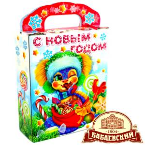 Детский подарок на Новый Год в мешочке весом 800 грамм по цене 1261 руб в Краснодаре